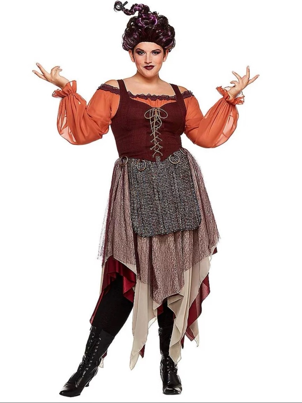 Mary Sanderson sisters Halloween costume womens plus size 2x 22-24 w wig hocus